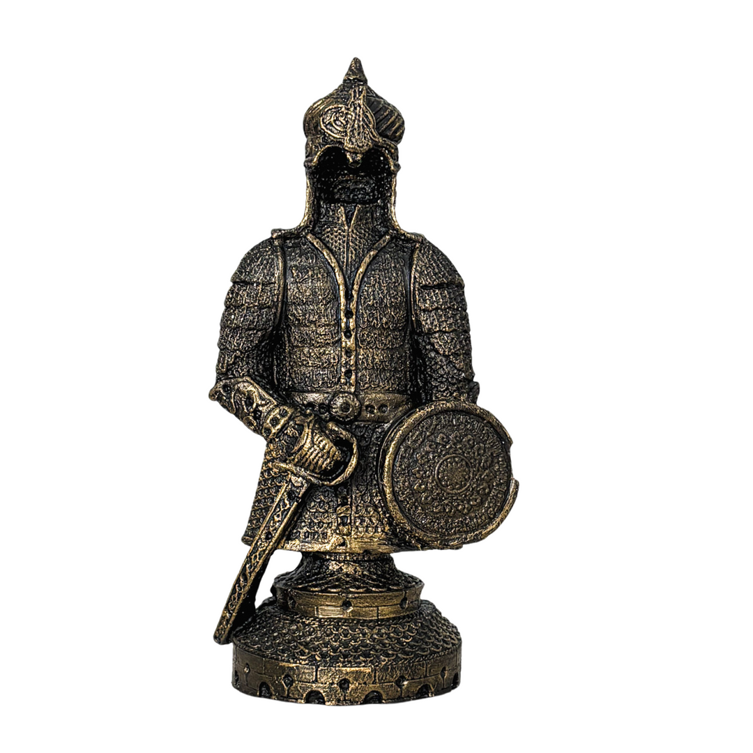 Osmanlı Asker Heykelciği – Türk Savaşçı Heykeli – El Yapımı Osmanlı Savaşçı Figürü – ArkeoArt - 19cm