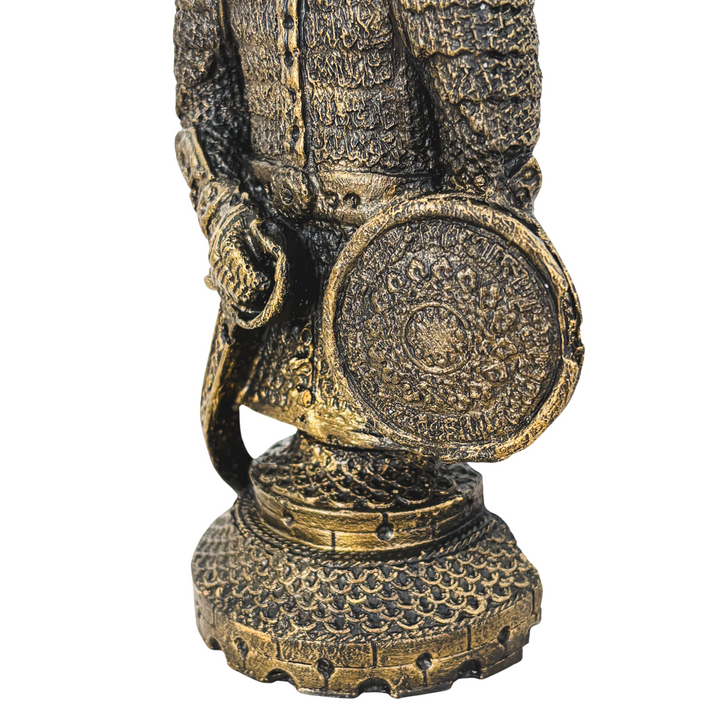 Osmanlı Asker Heykelciği – Türk Savaşçı Heykeli – El Yapımı Osmanlı Savaşçı Figürü – ArkeoArt - 19cm