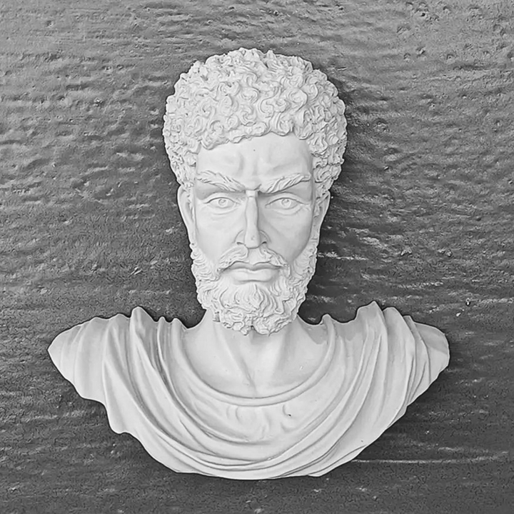 Marcus Aurelius Duvar Büstü – Antik Roma Sanatı – El Yapımı Dekoratif Heykel – ArkeoArt - 27cm