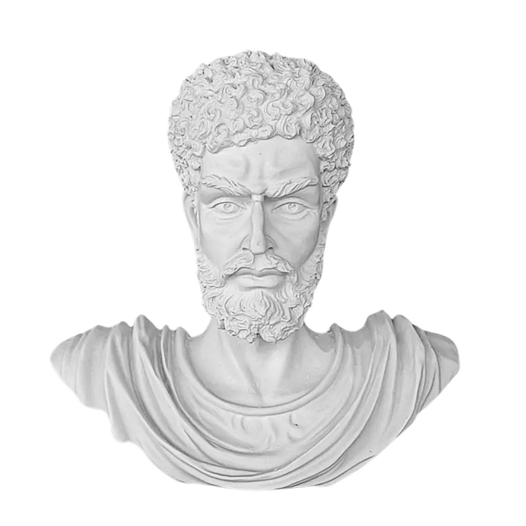 Marcus Aurelius Duvar Büstü – Antik Roma Sanatı – El Yapımı Dekoratif Heykel – ArkeoArt - 27cm