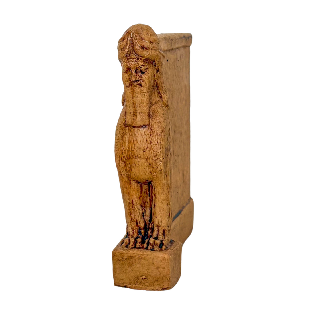 Asur Lamassu Heykeli Kahverengi - Antik Mezopotamya Koruyucu Figürü - El Yapımı Replika