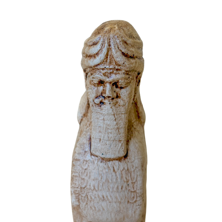 Asur Lamassu Heykeli Bej – Antik Mezopotamya Koruyucu Figürü – El Yapımı Replika | ArkeoArt