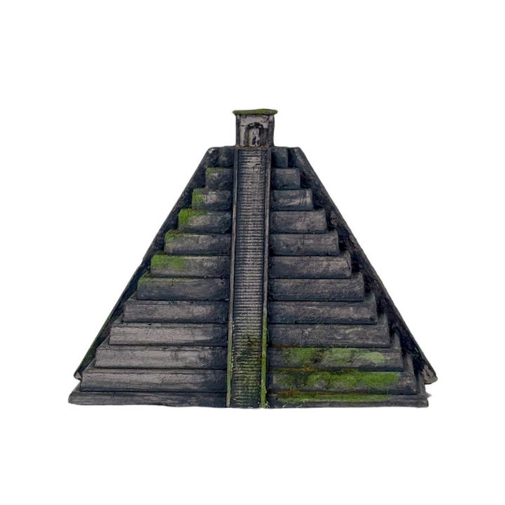 Chichen Itza Piramidi Replikası – Antik Maya Mirası – Kukulkan Tapinagi Replikasi - El Yapımı Dekoratif Model – 15 cm