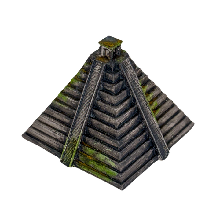 Chichen Itza Piramidi Replikası – Antik Maya Mirası – Kukulkan Tapinagi Replikasi - El Yapımı Dekoratif Model – 15 cm