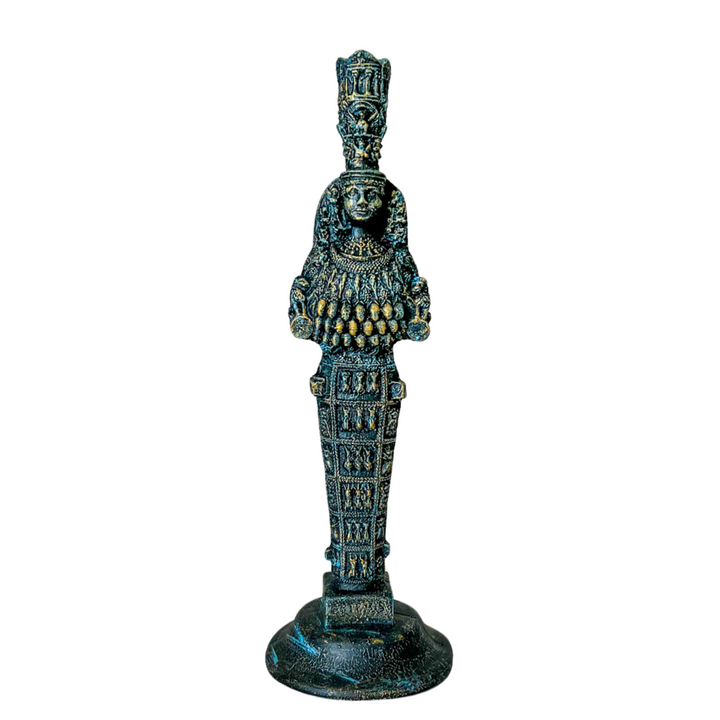 Efes Artemis Heykeli – Antik Yunan Mitolojisinin Güçlü Tanrıçası – Antik Doğa Ana Sembolü - ArkeoArt - Mavi - 30 Cm