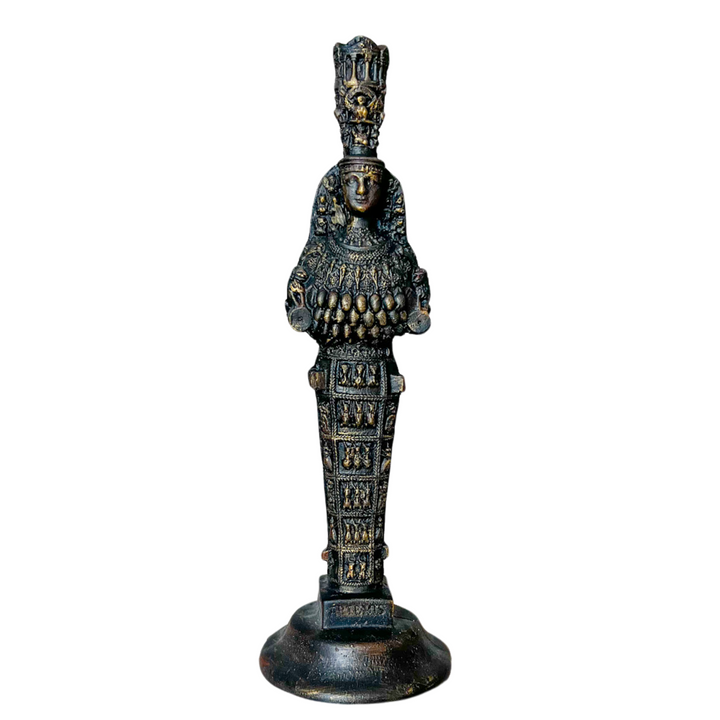 Efes Artemis Heykeli – Antik Yunan Mitolojisinin Güçlü Tanrıçası – Antik Doğa Ana Sembolü - ArkeoArt - Siyah - 30 Cm