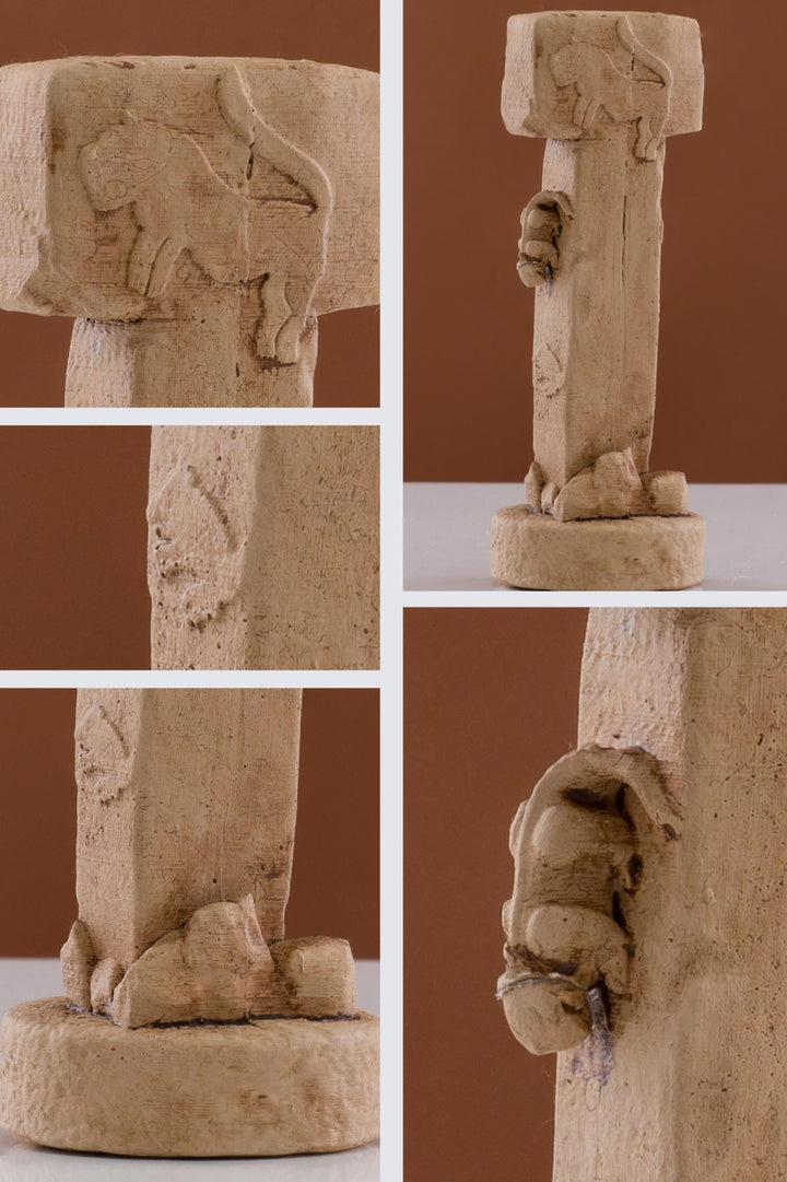 Göbekli Tepe T-Şekilli Sütun Replikası – Neolitik Çağ’ın Gizemli Sembolü – Antik Anadolu Arkeolojik Buluntu - ArkeoArt  - 19 cm