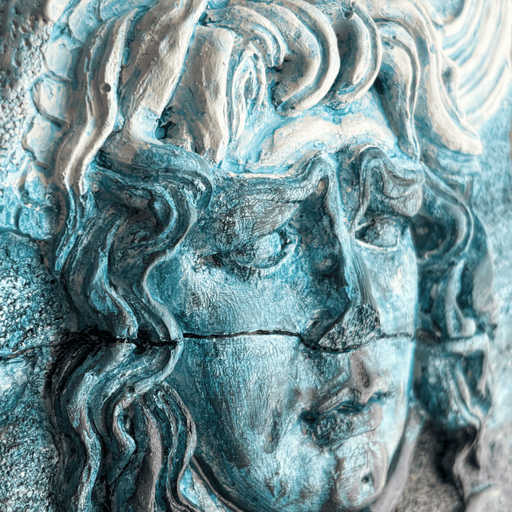 Didim Medusa Rölyefi Replikası | Antik Yunan Kabartma, Didyma Tapınağı Medusa, Duvar Sanatı, Kahverengi Dekor | ArkeoArt