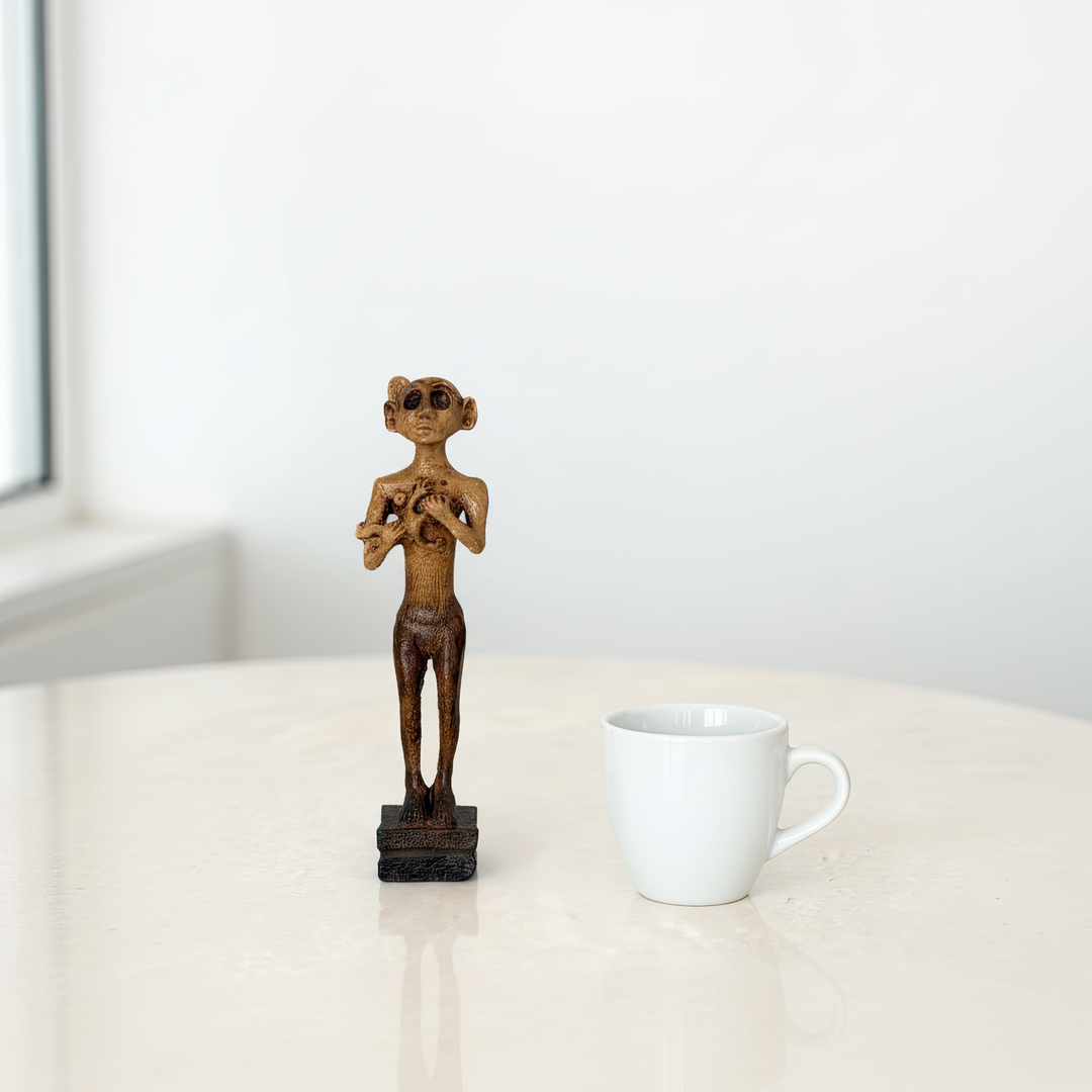 Antik Anadolu Emziren Kadın Heykelciği – Horoztepe Kadını - Antik Doğurganlık Sembolü – 18cm | ArkeoArt