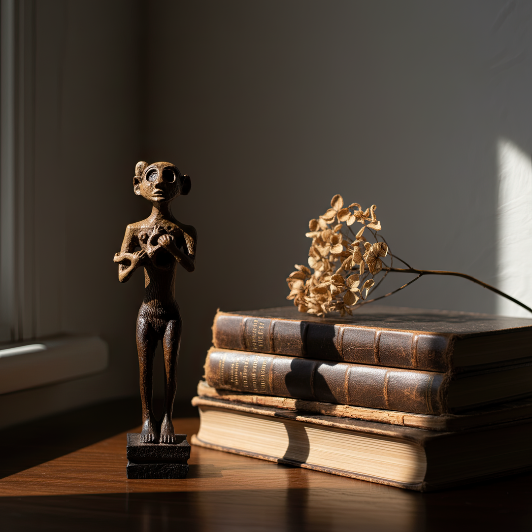 Antik Anadolu Emziren Kadın Heykelciği – Horoztepe Kadını - Antik Doğurganlık Sembolü – 18cm | ArkeoArt