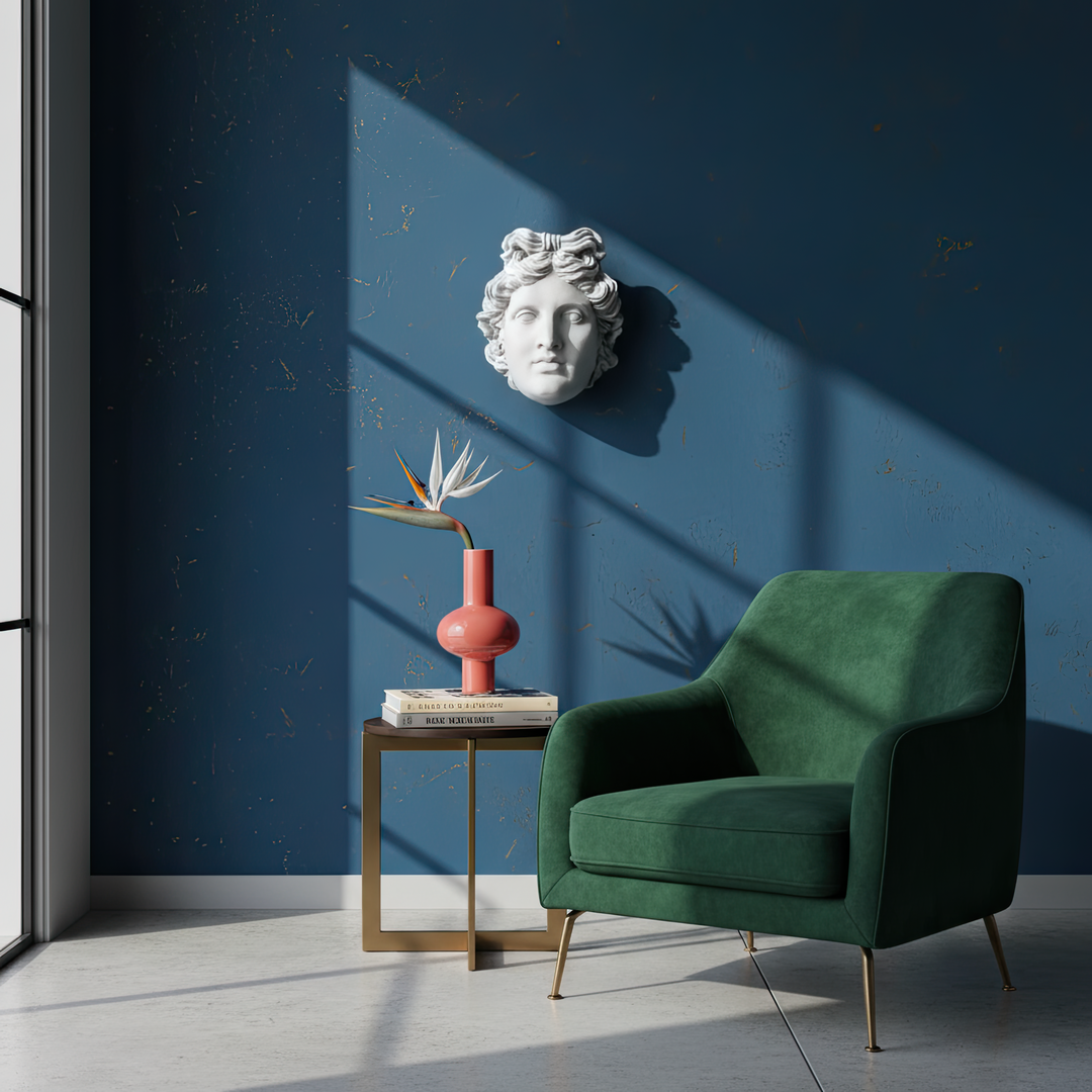 “Apollo sculpture displayed on a wooden shelf beside candles and a ceramic vase — creating a harmonious blend of ancient mythology and modern minimalism.”
TR:
“Ahşap bir rafta mumlar ve seramik bir vazo ile sergilenen Apollo heykeli — antik mitolojiyi modern minimalizmle uyumlu bir biçimde buluşturur.”