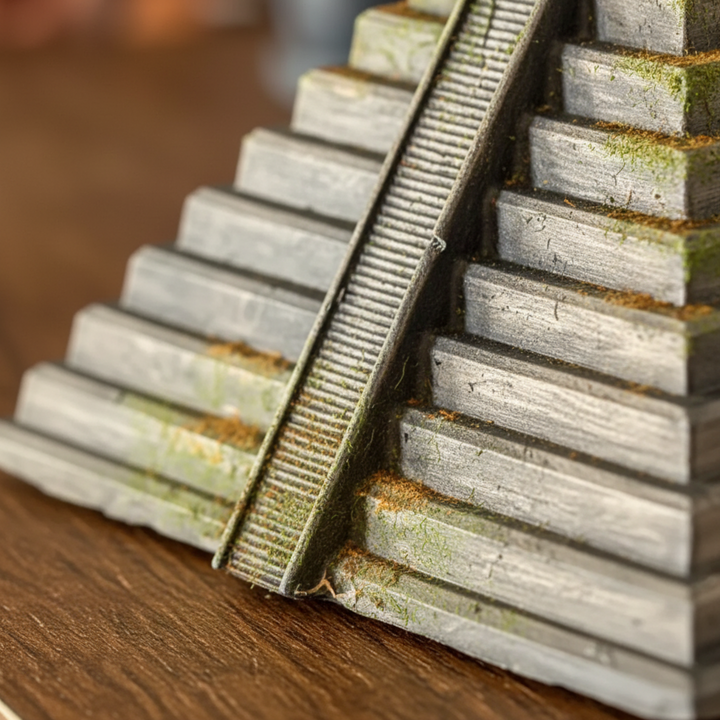 Chichen Itza Piramidi Replikası – Antik Maya Mirası – Kukulkan Tapinagi Replikasi - El Yapımı Dekoratif Model – 15 cm