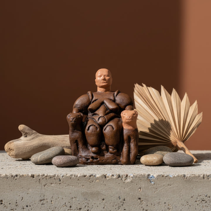 “Cybele Mother Goddess Statue placed on a natural stone surface, softly illuminated to highlight her handcrafted curves and ancient Anatolian symbolism — a timeless fusion of archaeology and feminine divinity.”

TR:
“Doğal taş zemin üzerinde yumuşak ışıkla aydınlatılmış Kibele Ana Tanrıça heykeli; el işçiliği hatlarını ve antik Anadolu sembolizmini öne çıkarıyor — arkeolojiyle dişil ilahiliğin zamansız birleşimini yansıtıyor.”