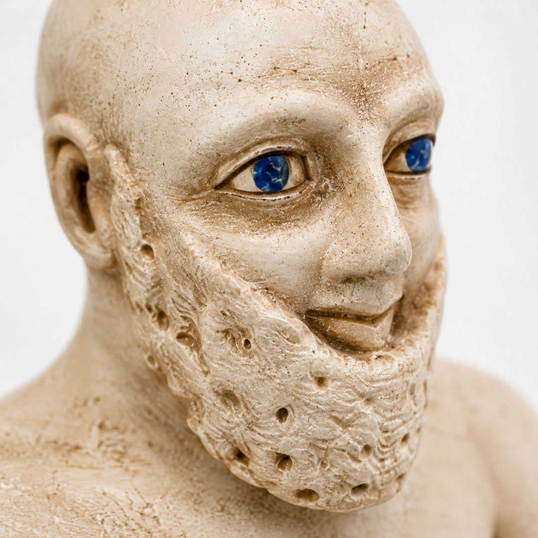 Ebih-Il Heykeli Replikası | Sümer Adak Heykeli | Antik Mezopotamya Dekoru | Louvre Müze Replikası