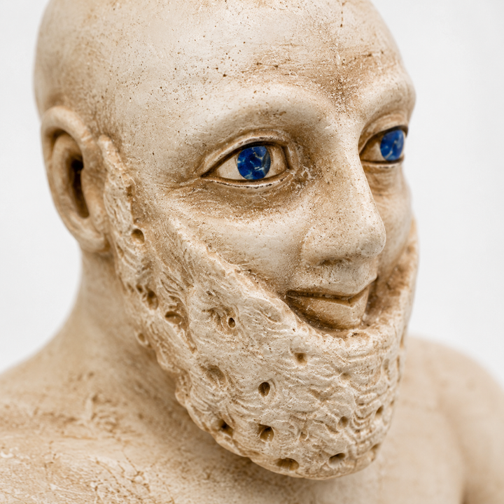 Ebih-Il Heykeli Replikası | Sümer Adak Heykeli | Antik Mezopotamya Dekoru | Louvre Müze Replikası