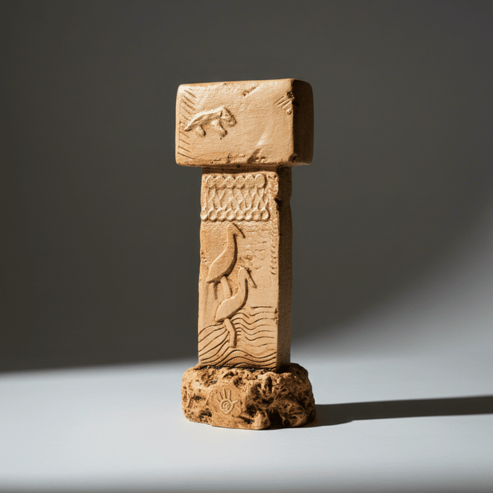 Göbekli Tepe T Sütun Replikası – 22 cm | Neolitik Dönem Tapınak Sembolü, Arkeolojik Dekor Heykeli | ArkeoArt