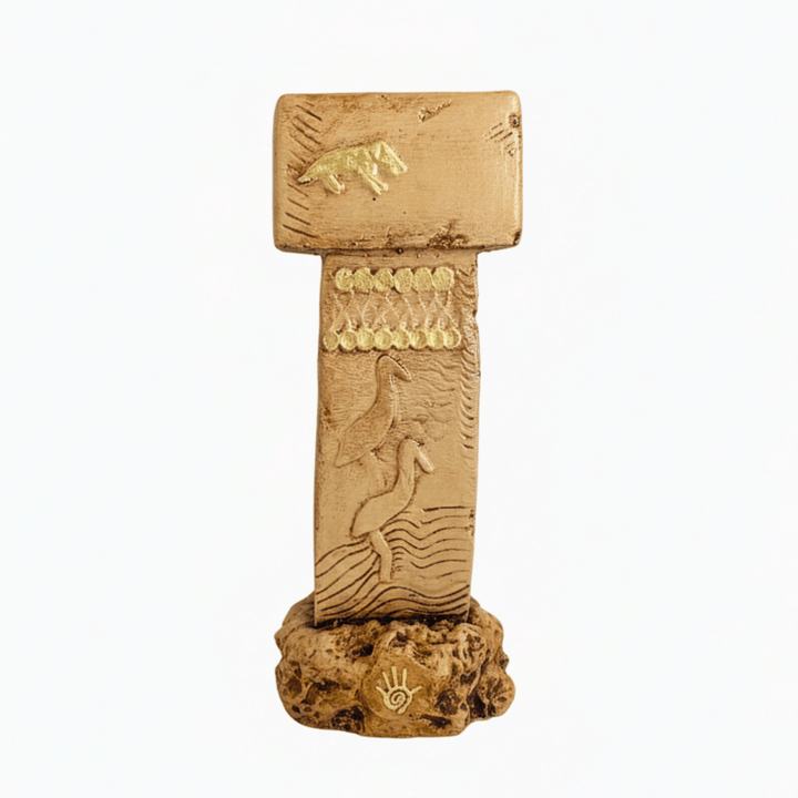 Göbekli Tepe T Sütun Replikası – 22 cm | Neolitik Dönem Tapınak Sembolü, Arkeolojik Dekor Heykeli | ArkeoArt