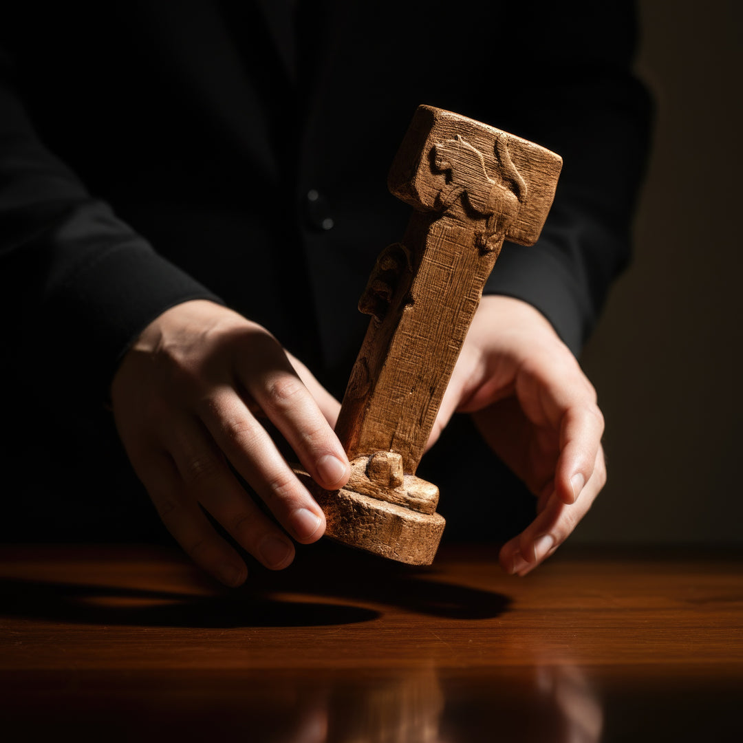 “Hand holding the Göbekli Tepe Pillar to show its scale and hand-carved textures inspired by the world’s oldest temple site.”
TR:
“Göbekli Tepe Sütunu elde tutulurken; dünyanın en eski tapınağından esinlenen el oyması dokularını ve boyutunu gösteriyor.”