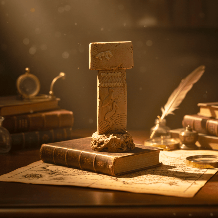 Göbekli Tepe T Sütun Replikası – 22 cm | Neolitik Dönem Tapınak Sembolü, Arkeolojik Dekor Heykeli | ArkeoArt