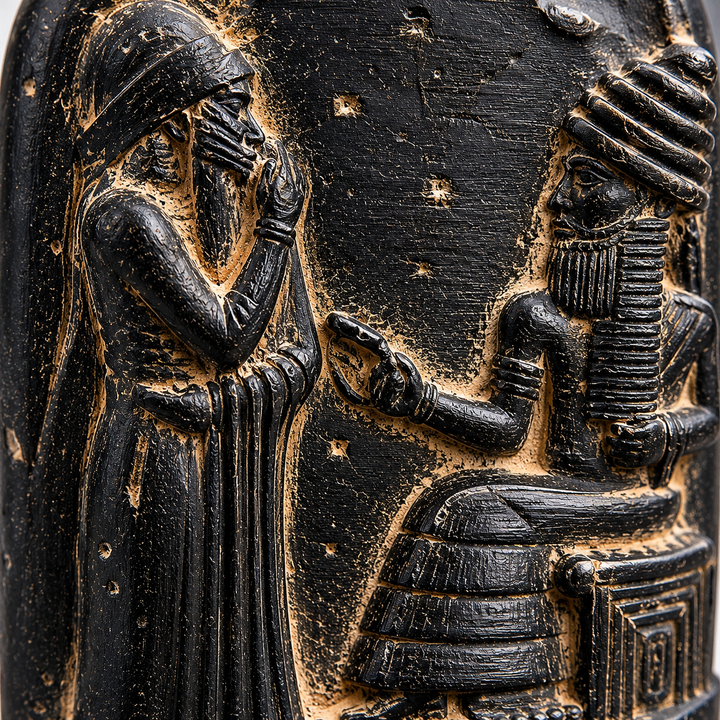 Hammurabi Kanunları Rölyefi – Babil Steli Replikası & Antik Mezopotamya Dekoru