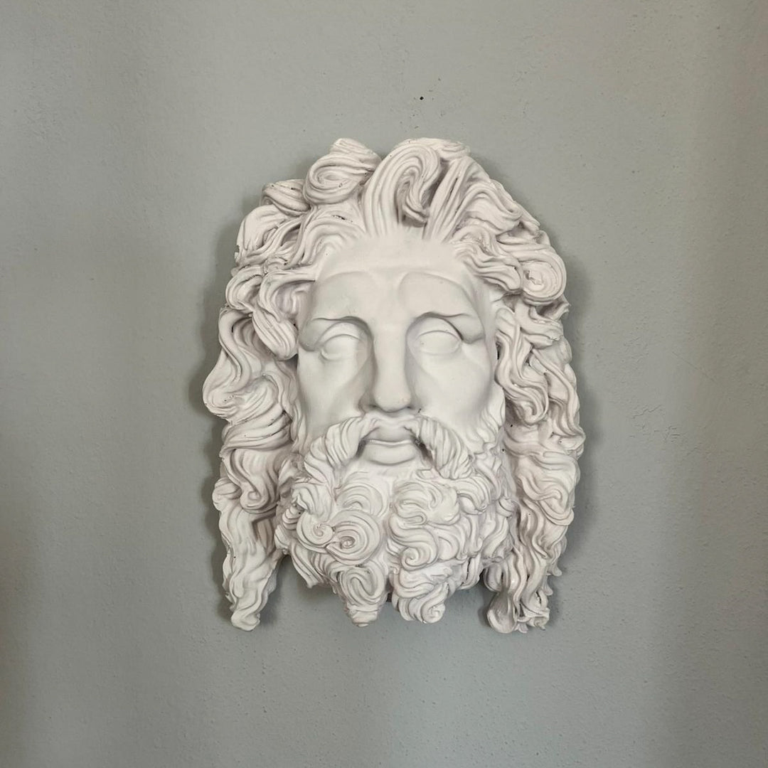 Hades Duvar Büstü – El Yapımı Antik Yunan Duvar Büstü | Mitolojik Dekor | ArkeoArt Koleksiyon