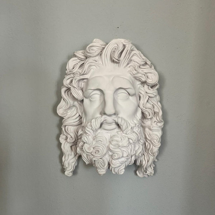 Hades Duvar Büstü – El Yapımı Antik Yunan Duvar Büstü | Mitolojik Dekor | ArkeoArt Koleksiyon
