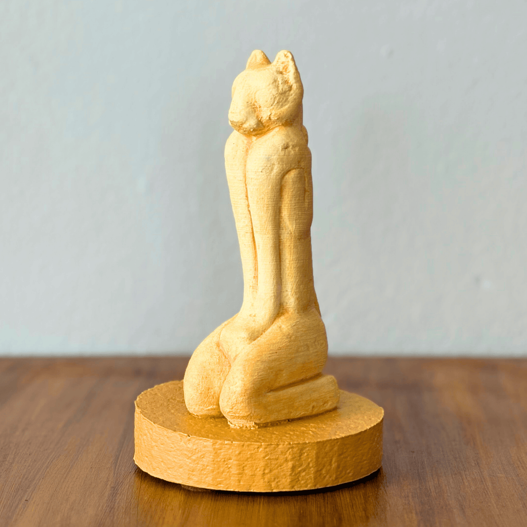 Sezgisel koruyuculuk ve şamanik içgörü. Calusa halkından kalma nadir kedi figürü. by ArkeoArt
