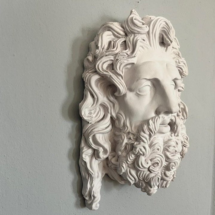 Hades Duvar Büstü – El Yapımı Antik Yunan Duvar Büstü | Mitolojik Dekor | ArkeoArt Koleksiyon