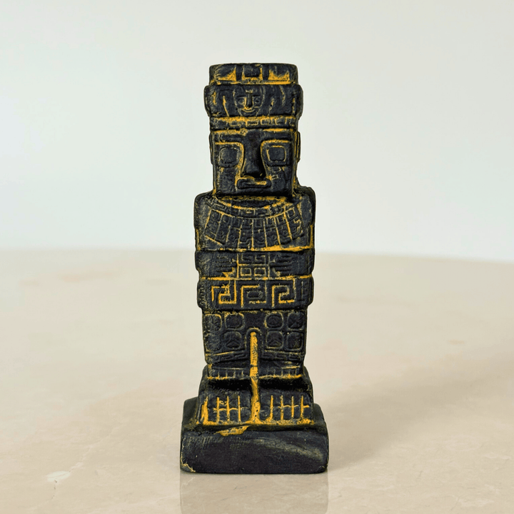 Tiwanaku Ponce Monoliti Heykeli – El Yapımı And Şaman Figürü – And Dağları Ruhu - ArkeoArt Özel Koleksiyon
