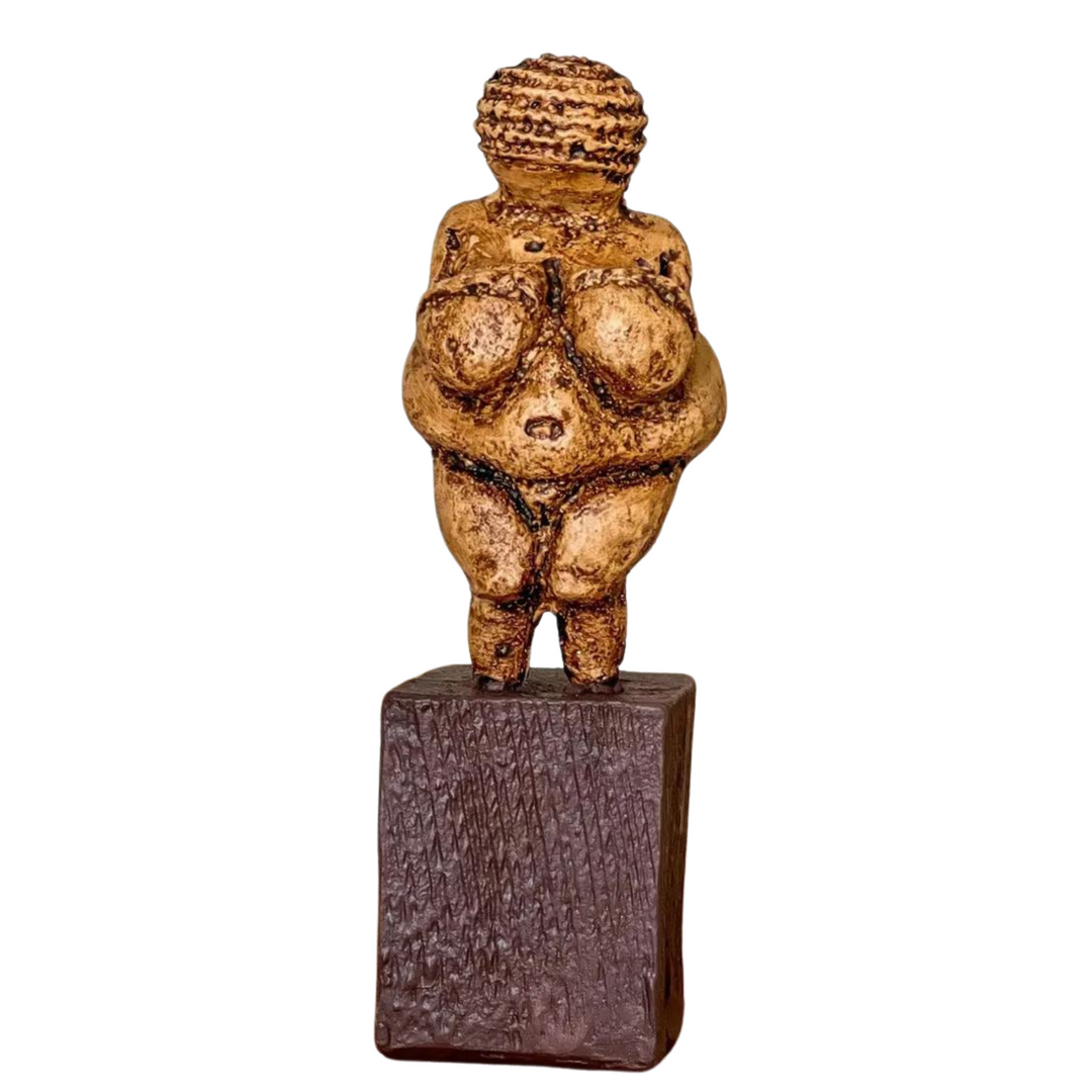 Willendorf Venüsü Heykeli – Antik Bereket Tanrıçası – Paleolitik Çağ Sanatı - ArkeoArt - 15 cm