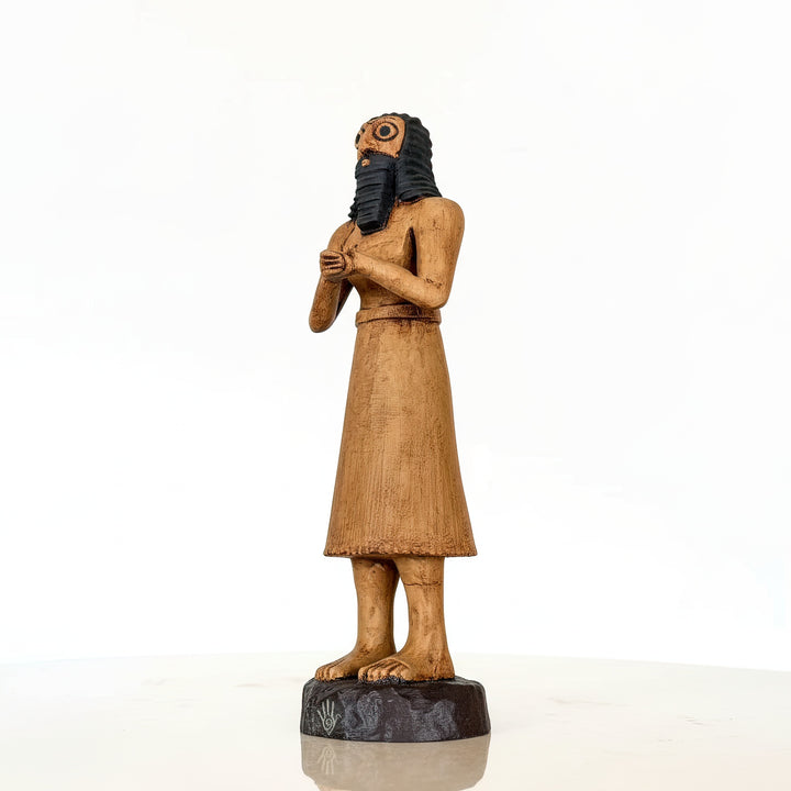 Sümer Rahip Kral Adak Heykeli (29,5 cm) – Tell Asmar | El Yapımı Antik İbadet Figürü – Müze Kalitesinde Mezopotamya Adak Heykeli Replikası