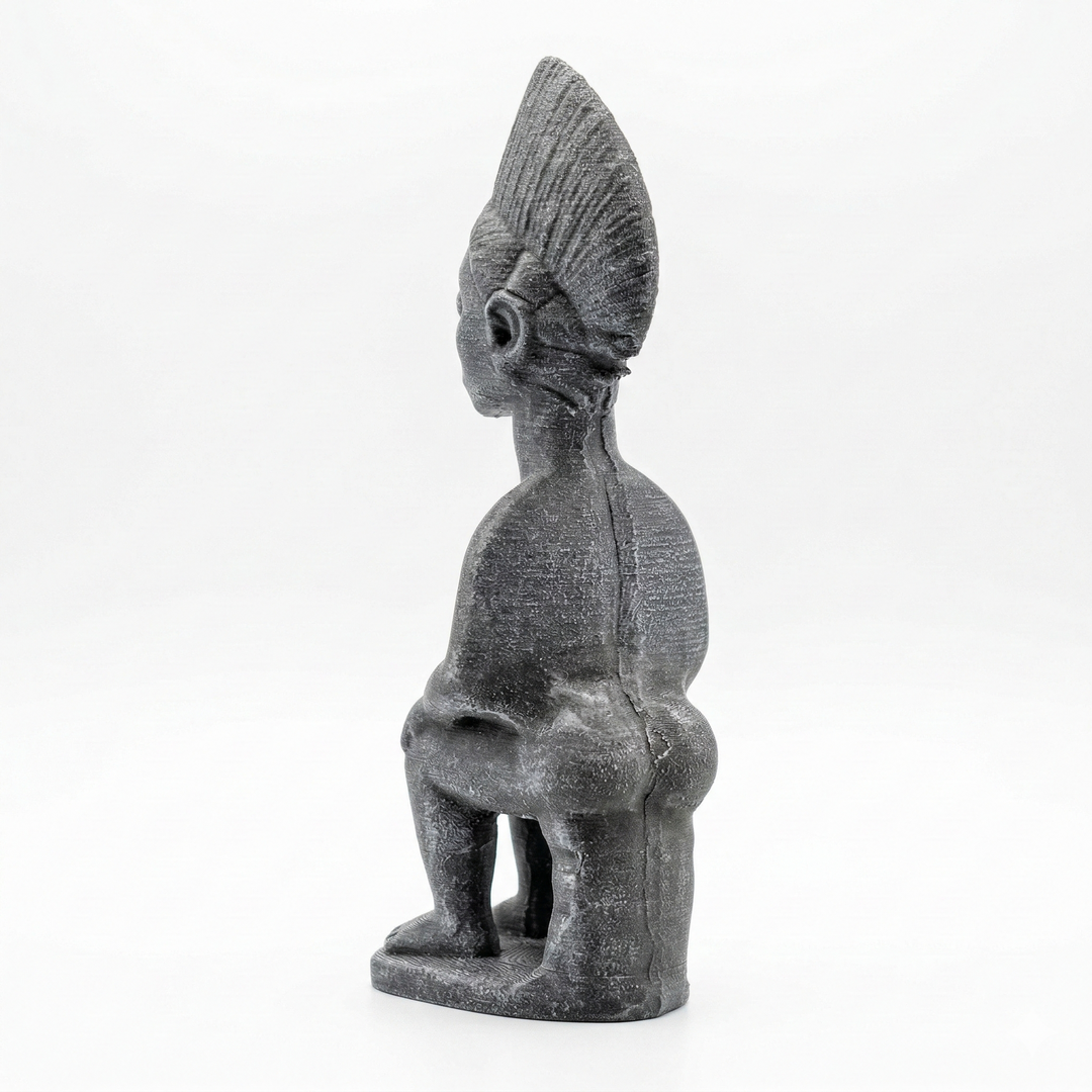 Yoruba Emziren Anne Figürü Replikası | Mother and Child Afrika Heykeli, Doğurganlık Sembolü, Tribal Sanat Dekoru