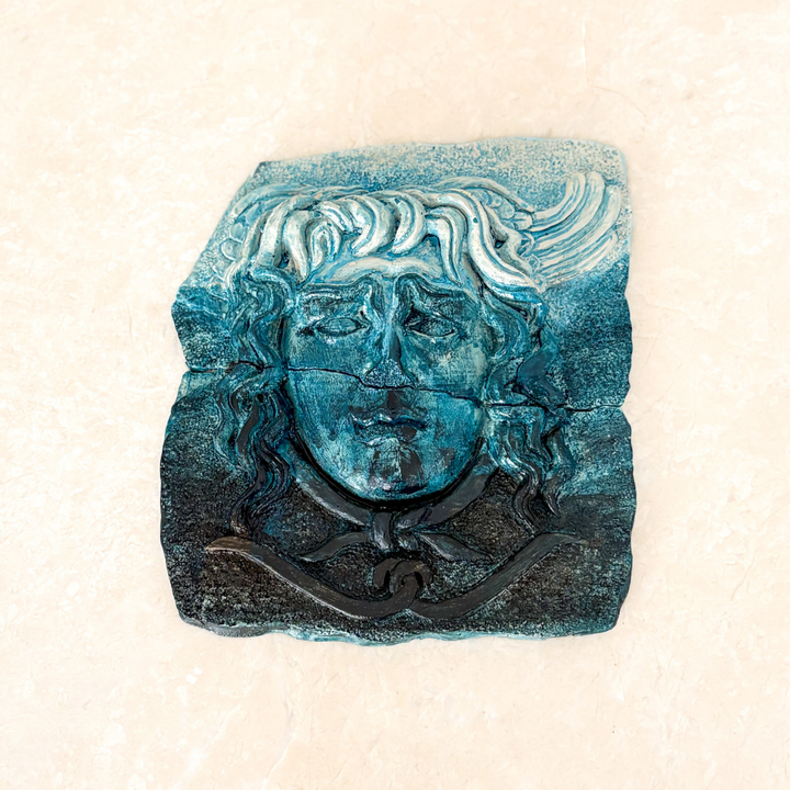 Didim Medusa Rölyefi Replikası | Antik Yunan Kabartma, Didyma Tapınağı Medusa, Duvar Sanatı, Kahverengi Dekor | ArkeoArt