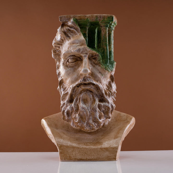 Zeus Bust - Antik Yunan Tanrısı - 40cm