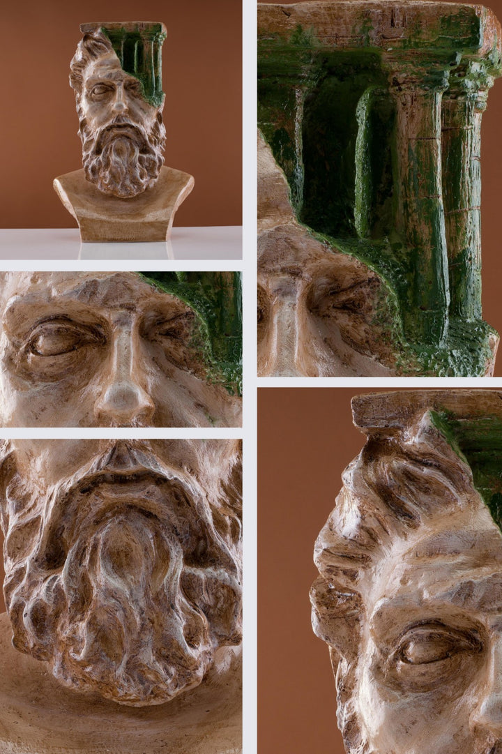 Zeus Bust - Antik Yunan Tanrısı - 40cm